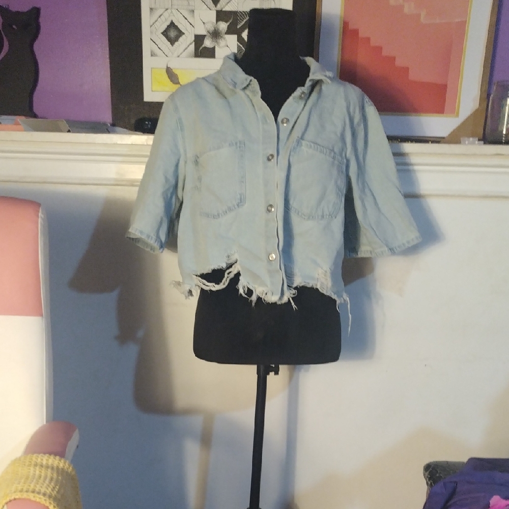 No Boundaries Blue Jean Jacket Classic Denim Style